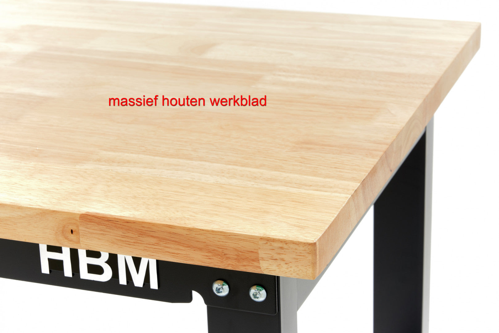 Banc de lucru reglabil pe inaltime cu blat din lemn masiv 182 cm HBM