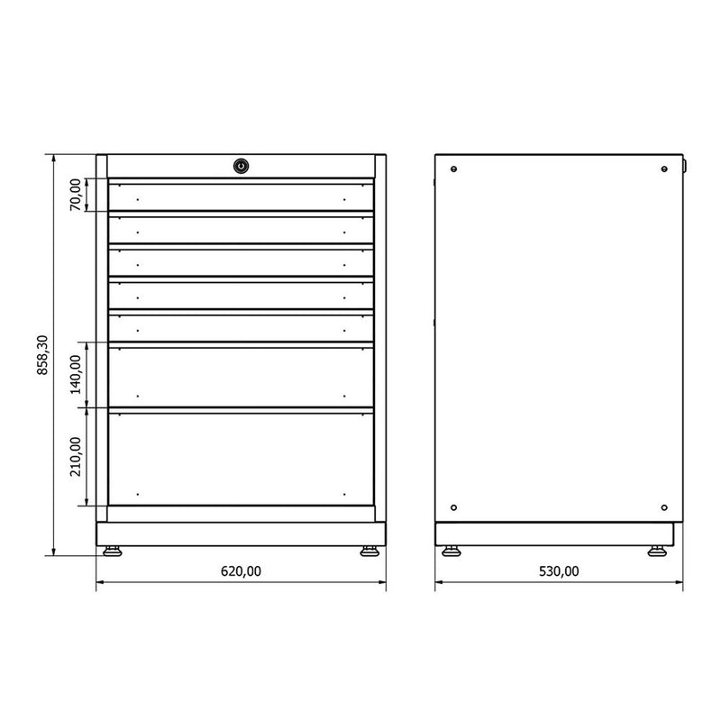 DULAP CORP CU 7 SERTARE PENTRU ATELIER SERVICE 62 X 53 X 86 CM