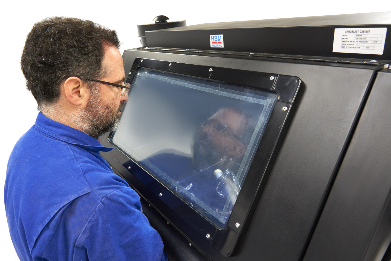Cabina de sablat cu vacuum 2 aspiratoare SBC 990