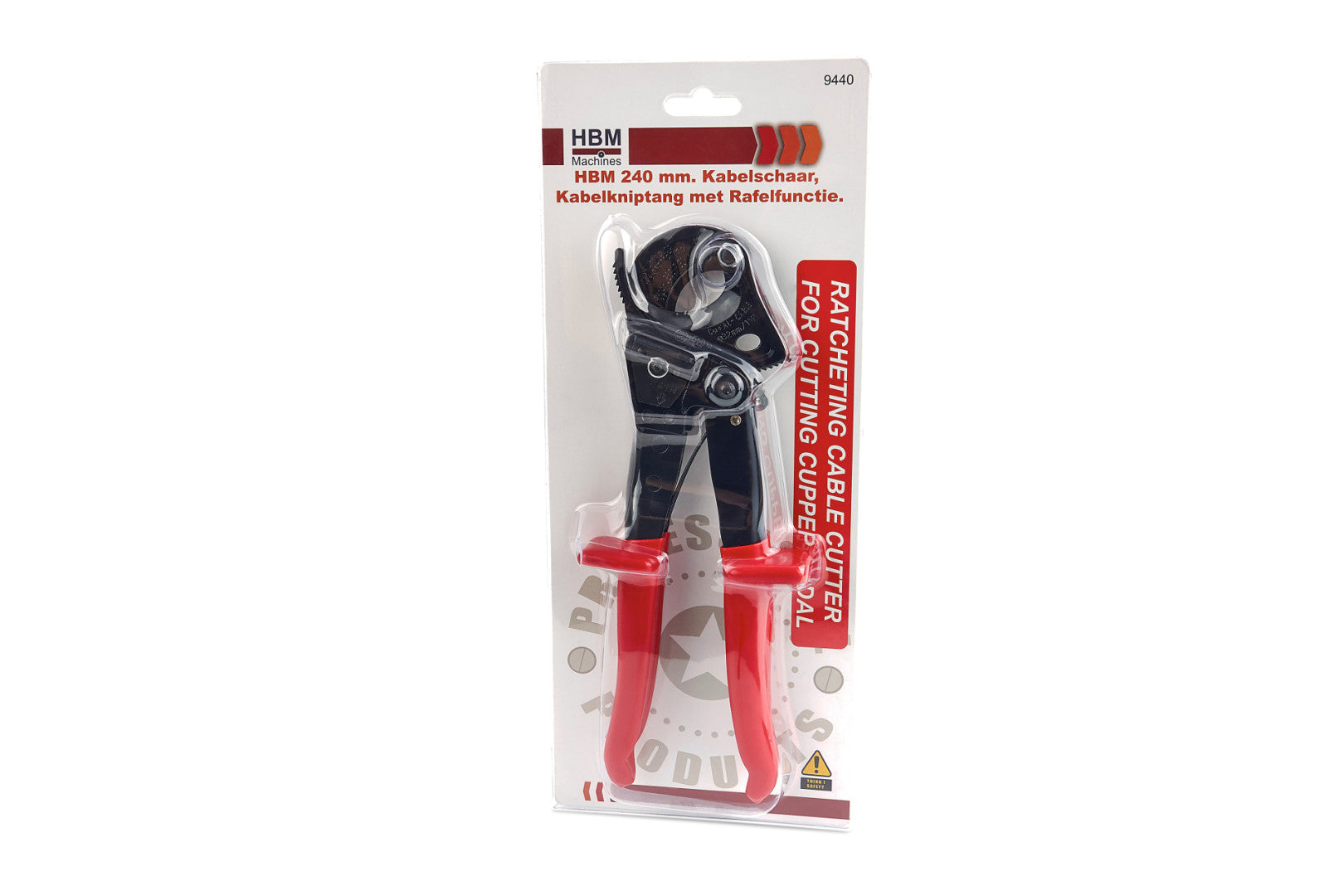 Cleste cutter pentru taiat cablu cu clichet 240mm HBM
