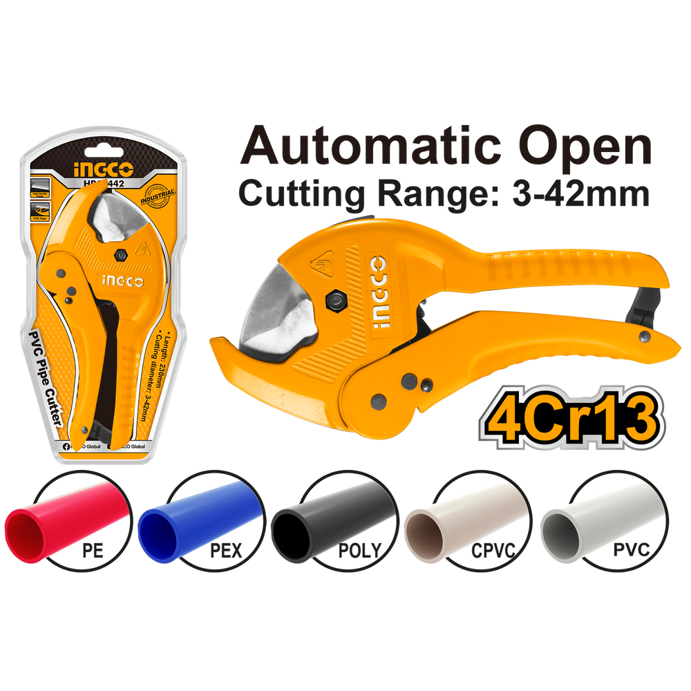 Cleste pentru taiat tevi PVC 42mm INGCO
