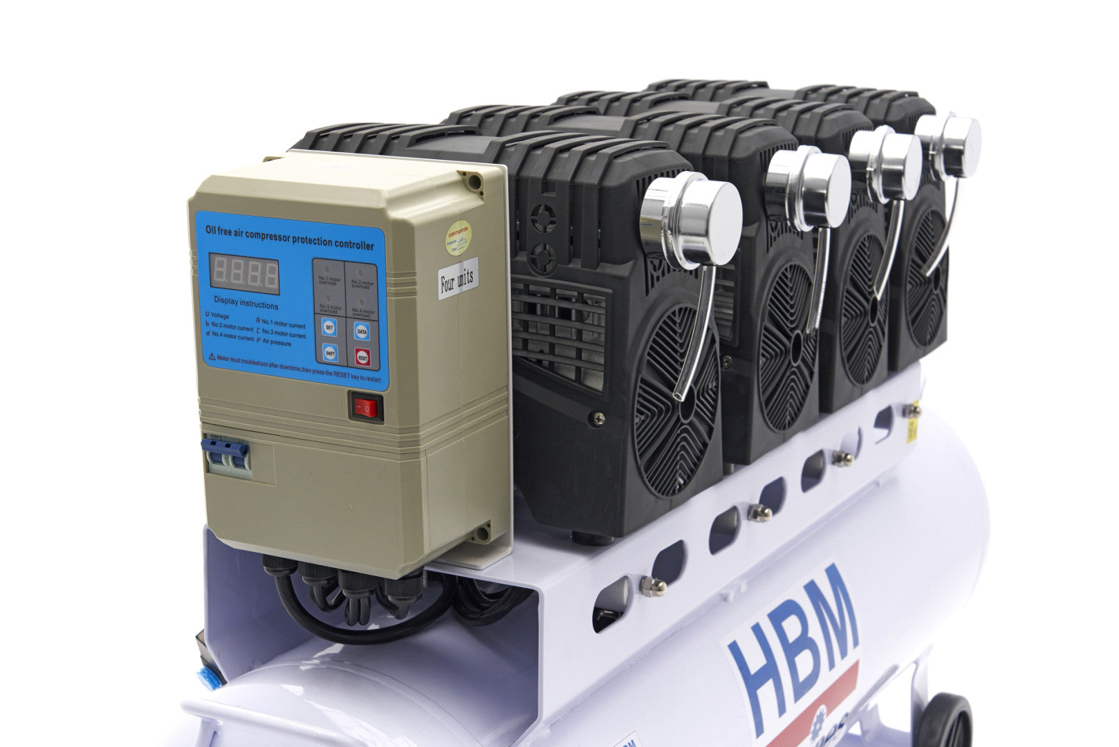 Compresor silentios zgomot redus  fara ulei 120 l 8 bari HBM MACHINES OLANDA