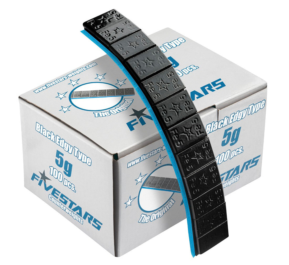 Cutie contragreutati negre autoadezive 5 grame - 100 fasii - 12 buc/ fasie 6 kg