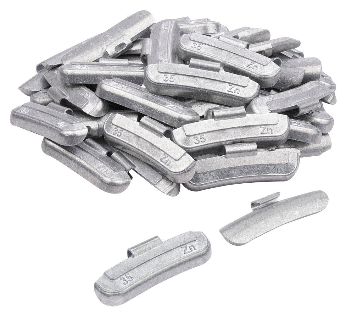Cutie contragreutati pentru jante de tabla 35 grame - 50 buc - zn