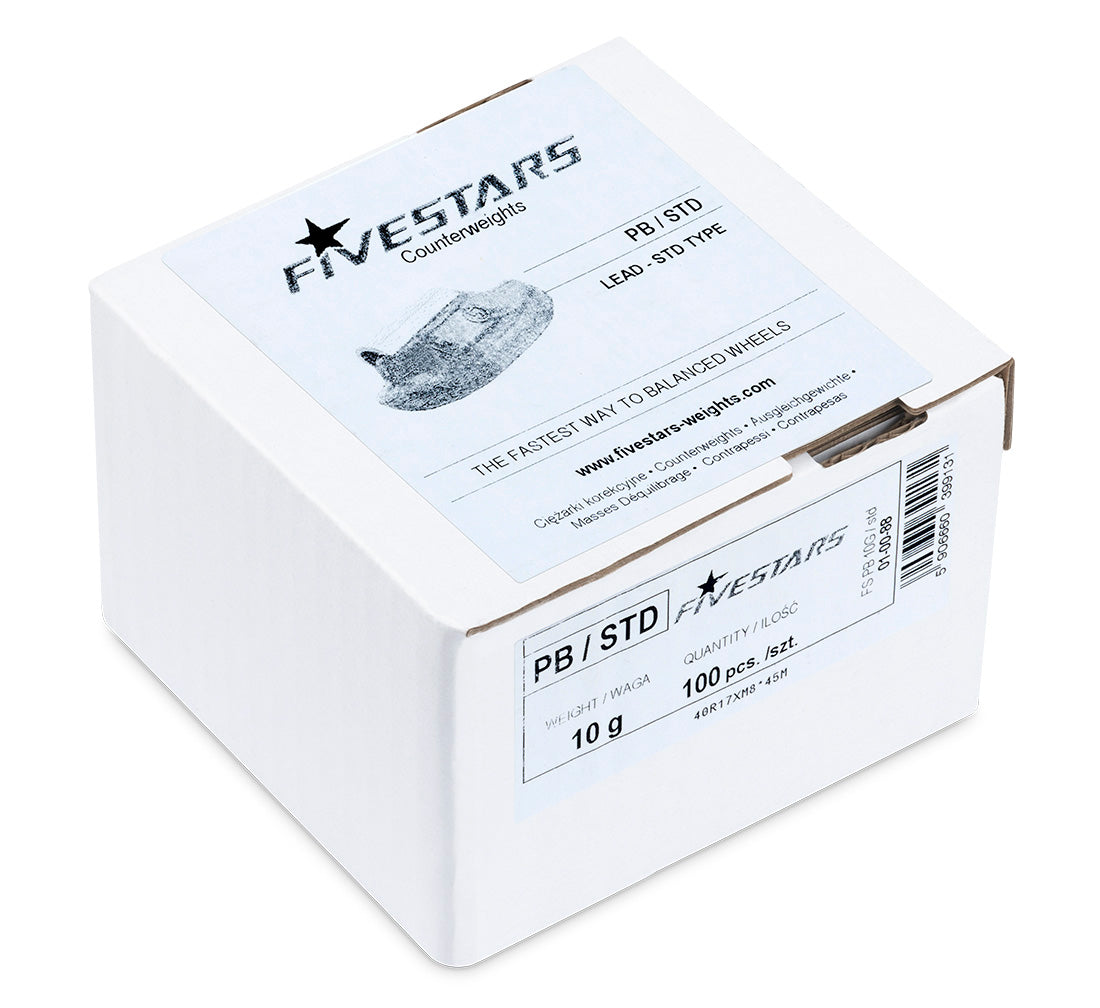 Cutie contragreutati pentru jante tabla 10 grame  -100 buc - pb 1 kg