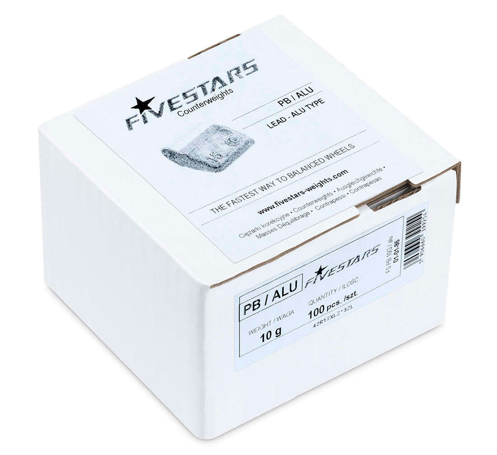 Cutie contragreutati  pt jante aliaj 10 grame - 100 buc 1.2 kg