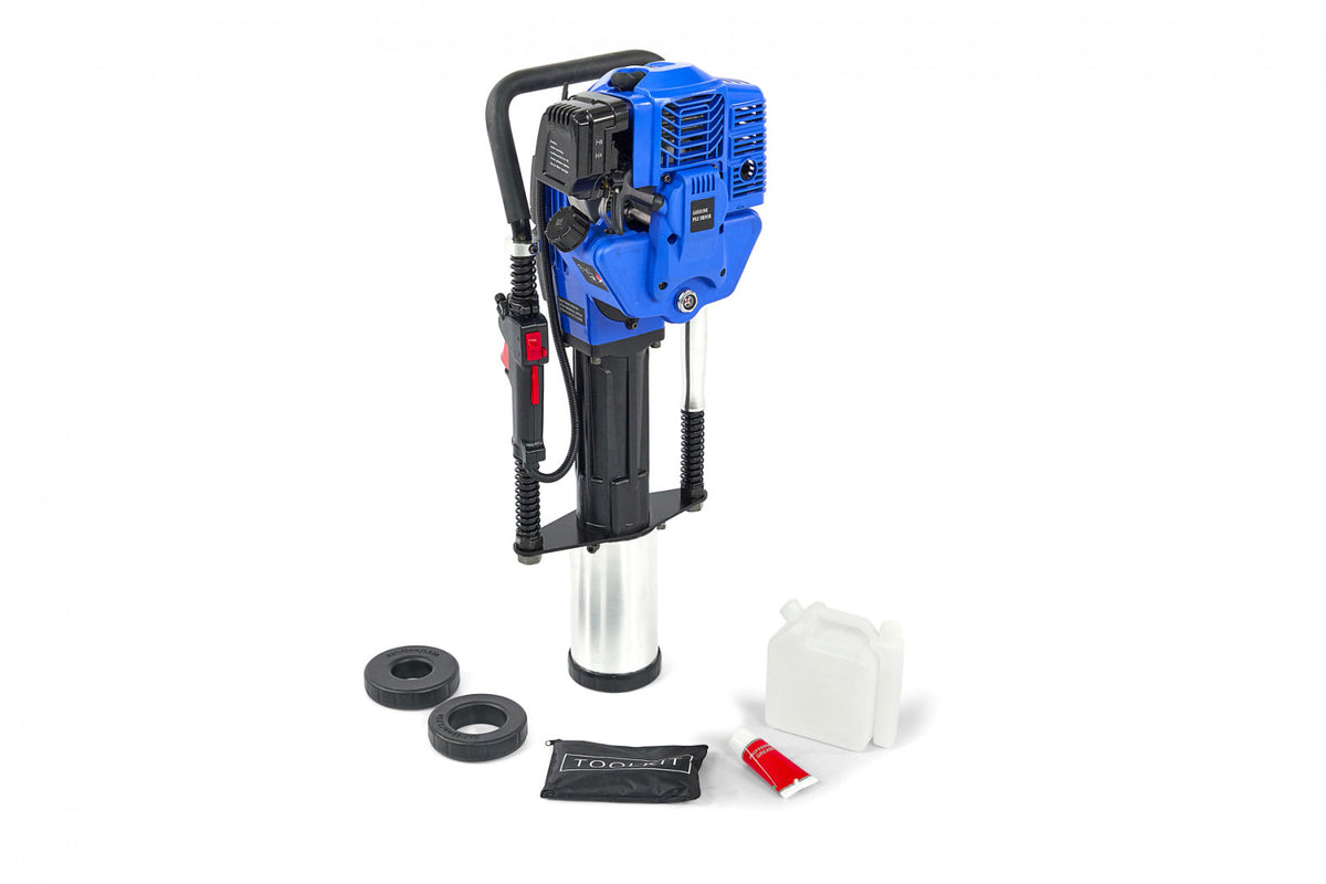 Dispozitiv pentru batut stalpi cu motor pe benzina 52cm3 2CP HBM