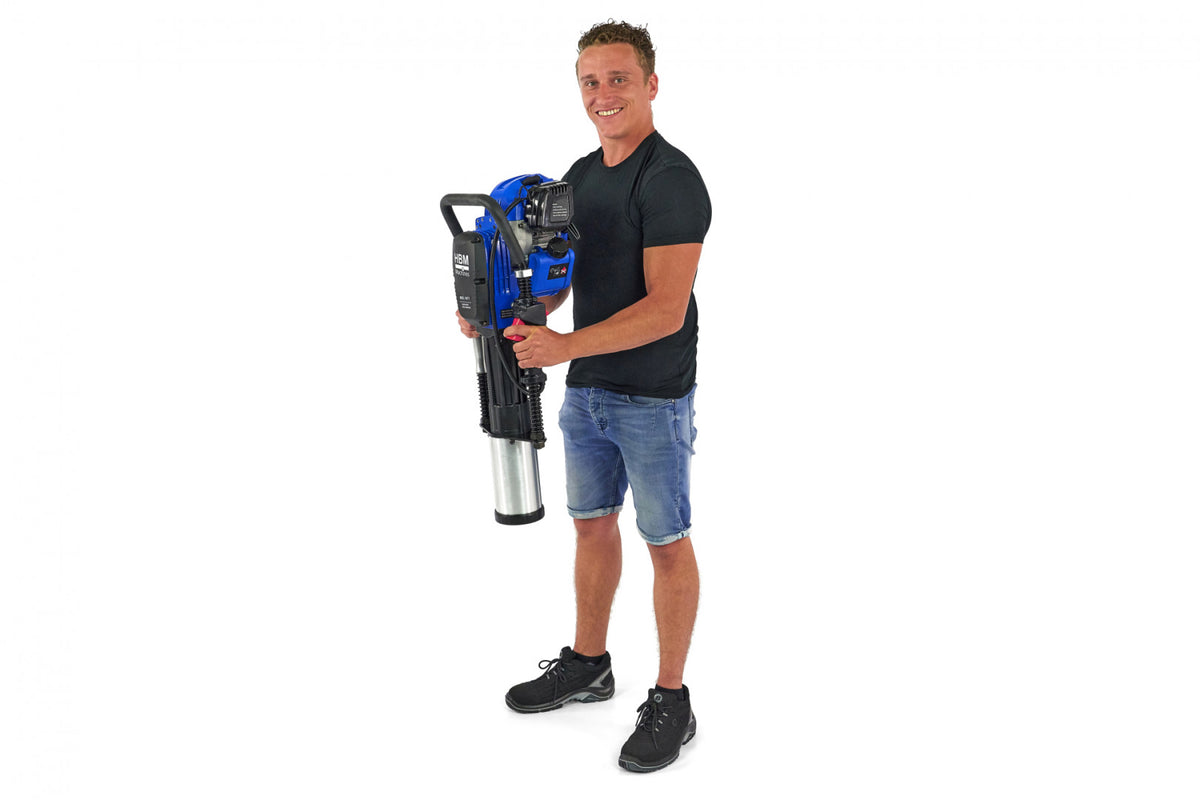 Dispozitiv pentru batut stalpi cu motor pe benzina 52cm3 2CP HBM