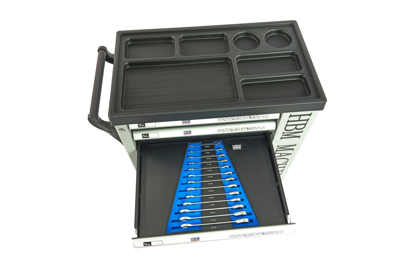 Dulap scule profesional HBM cu 7 sertare, 245 piese, 6 module carbon – OLANDA, premium