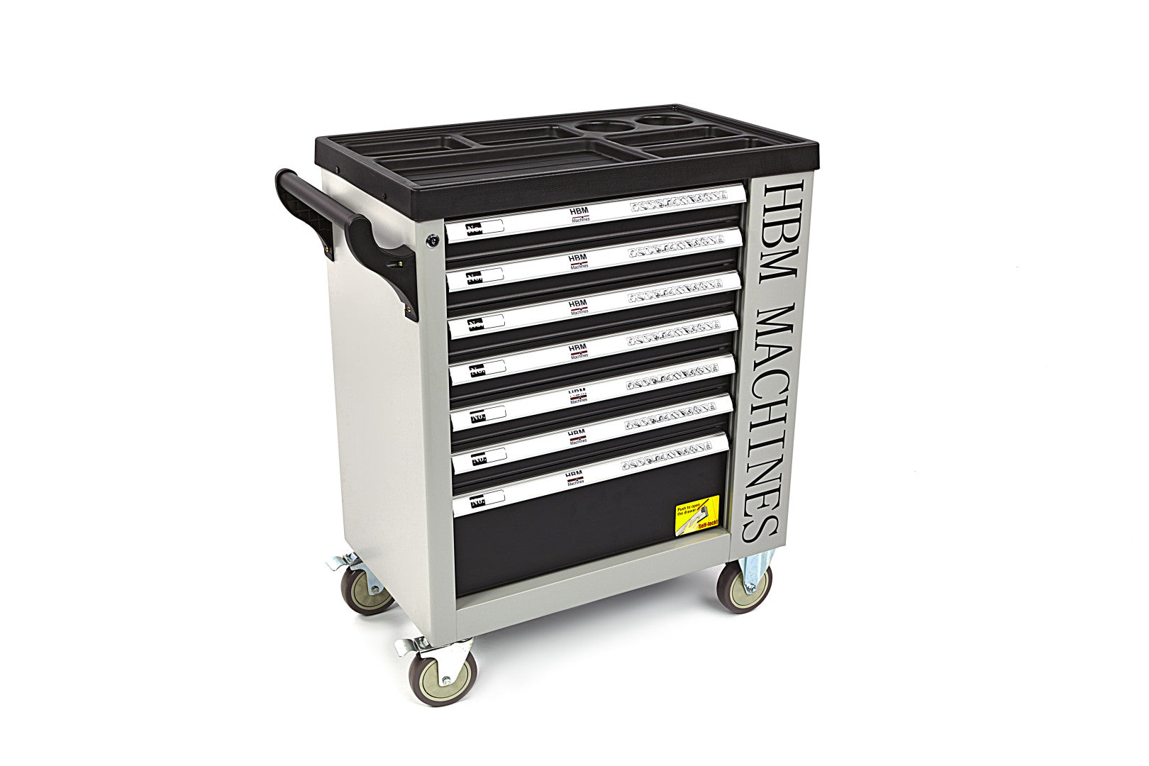 Dulap scule profesional HBM cu 7 sertare, 245 piese, 6 module carbon – OLANDA, premium