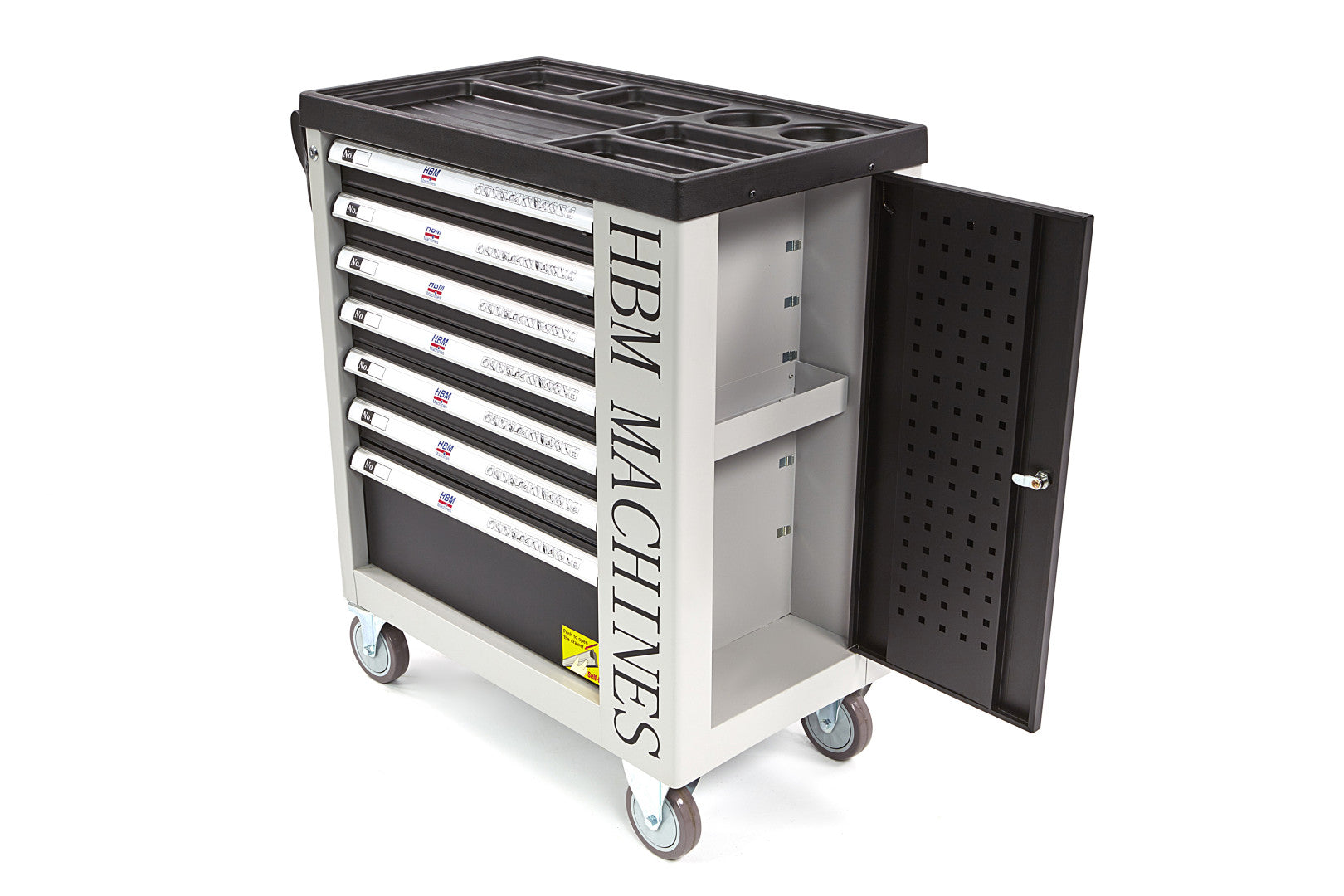 Dulap scule profesional HBM cu 7 sertare, 262 piese, 7 module carbon – premium, OLANDA