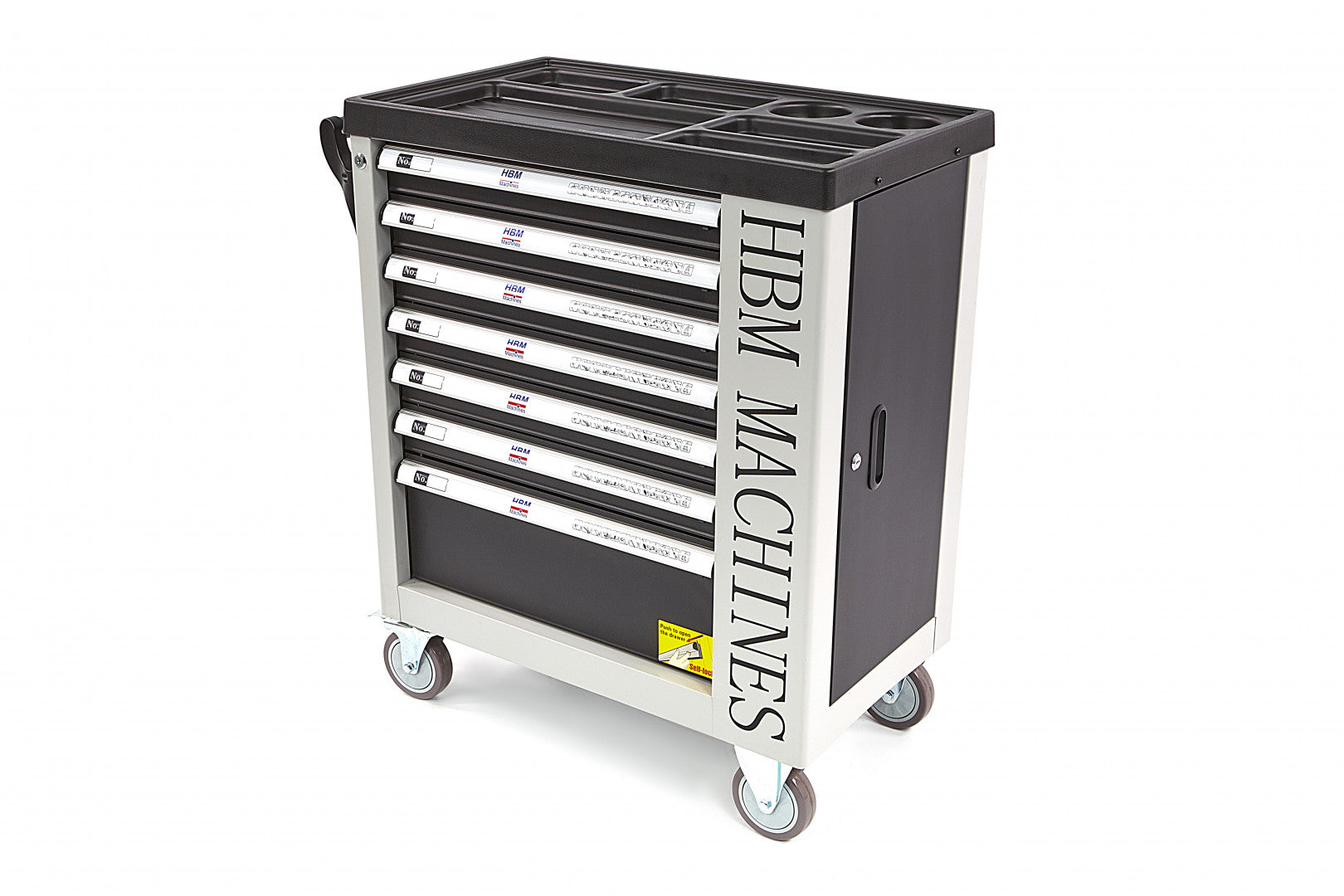 Dulap scule profesional HBM cu 7 sertare, 262 piese, 7 module carbon – premium, OLANDA