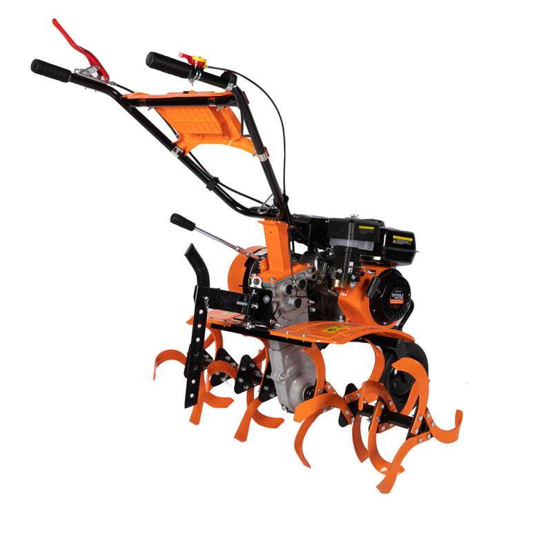 MOTOCULTOR DIESEL 7CP 212CC 3VITEZE CU RARITA ADJUSTABILA SI ROTI METALICE DETOOLZ