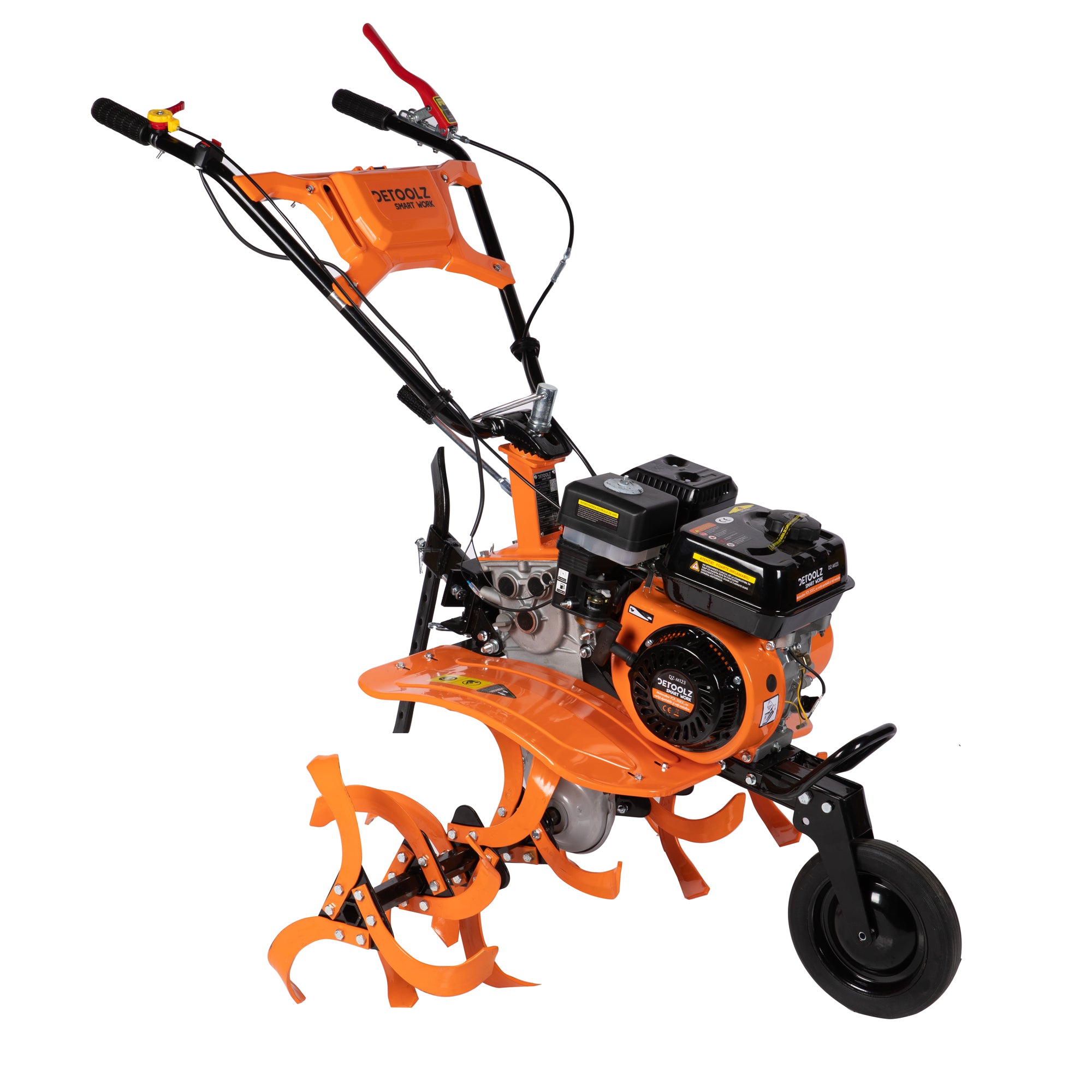 MOTOCULTOR DIESEL 7CP 212CC 3VITEZE CU RARITA ADJUSTABILA SI ROTI METALICE DETOOLZ