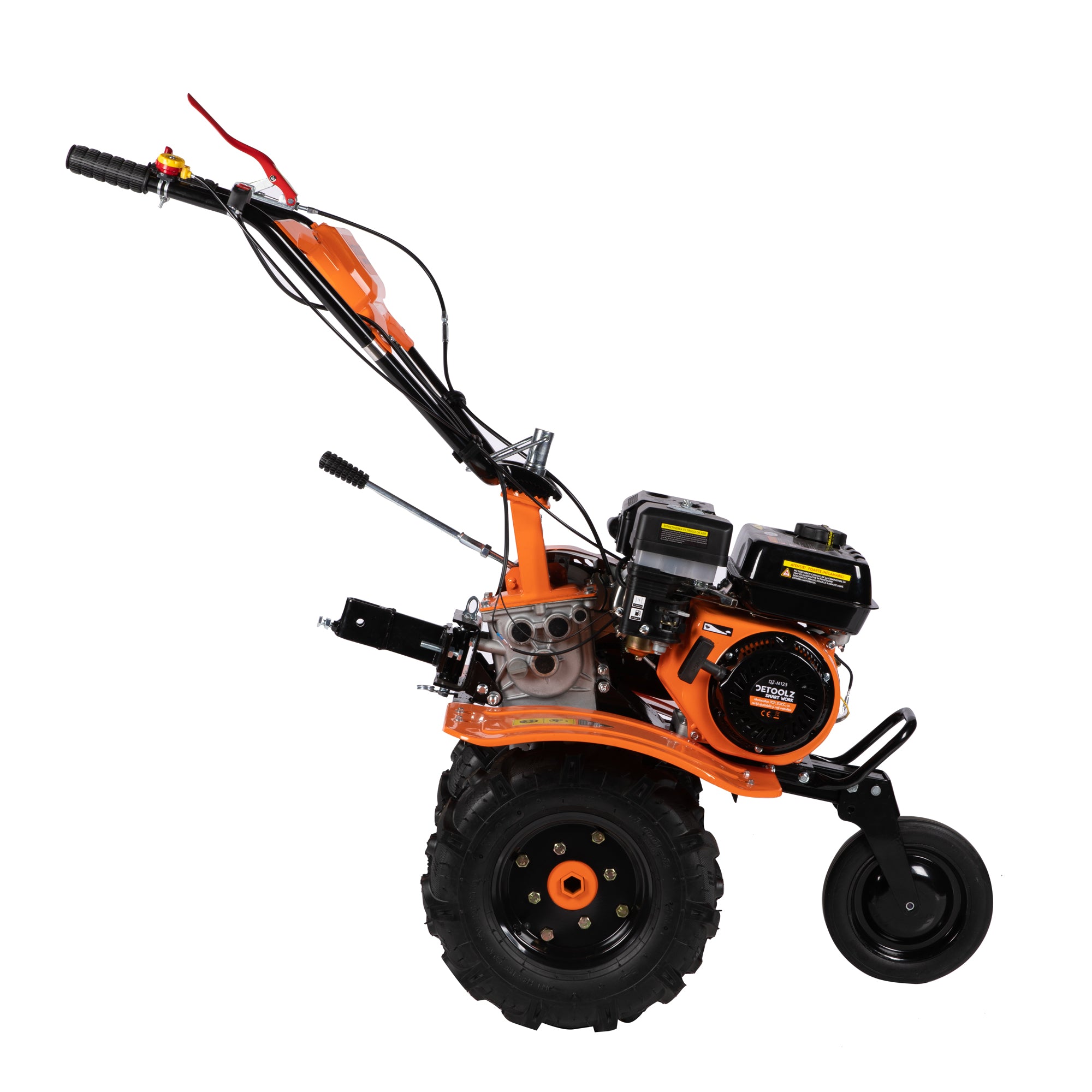 MOTOCULTOR DIESEL 7CP 212CC 3VITEZE CU RARITA ADJUSTABILA SI ROTI METALICE DETOOLZ