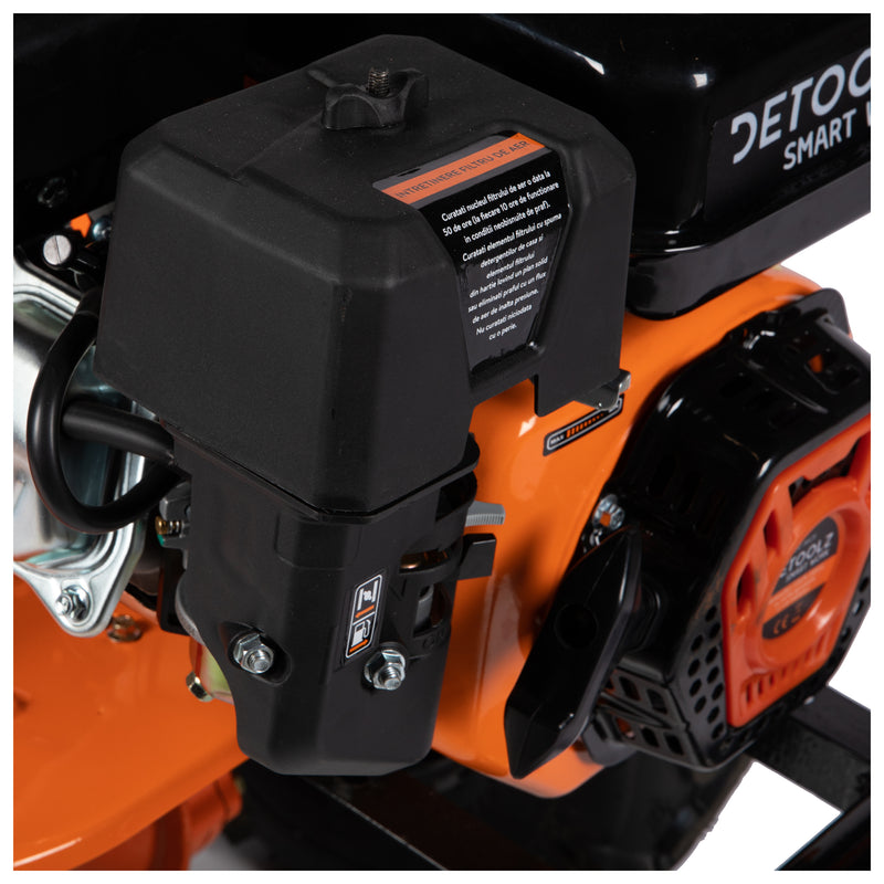 MOTOCULTOR DIESEL 7.5CP 212CC 3VITEZE CU RARITA ADJUSTABILA SI ROTI METALICE DETOOLZ