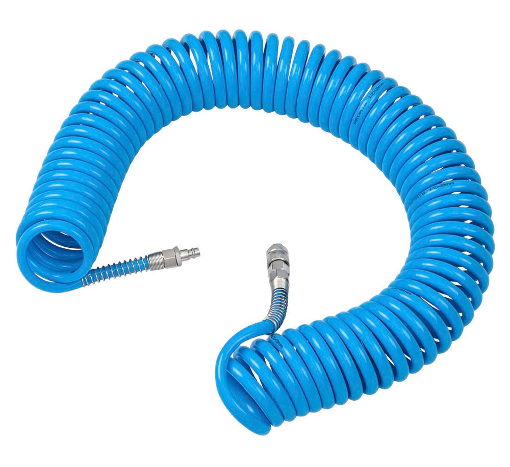 Furtun aer spiralat 15m diamtru 8x12mm cuple rapide incluse