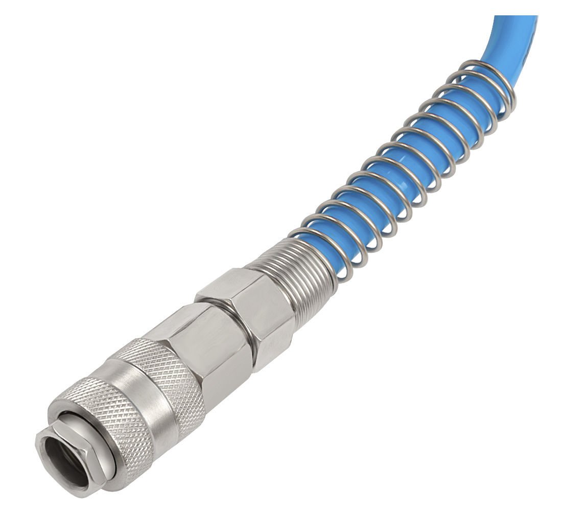 Furtun aer spiralat 15m diamtru 8x12mm cuple rapide incluse
