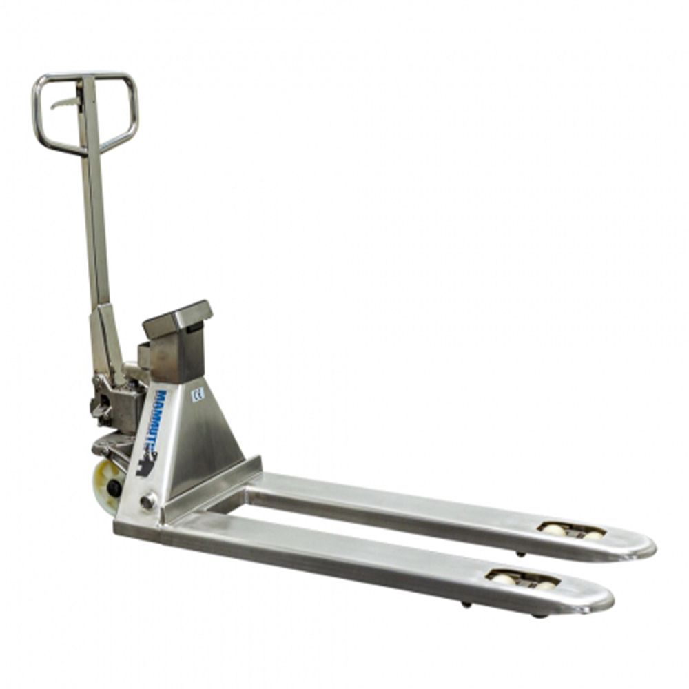 TRANSPALET INOX GALVANIZAT CU CANTAR 2500KG 115CM