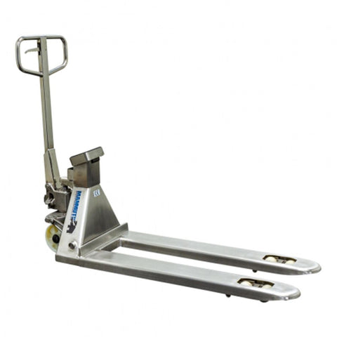 TRANSPALET INOX GALVANIZAT CU CANTAR 2500KG 115CM