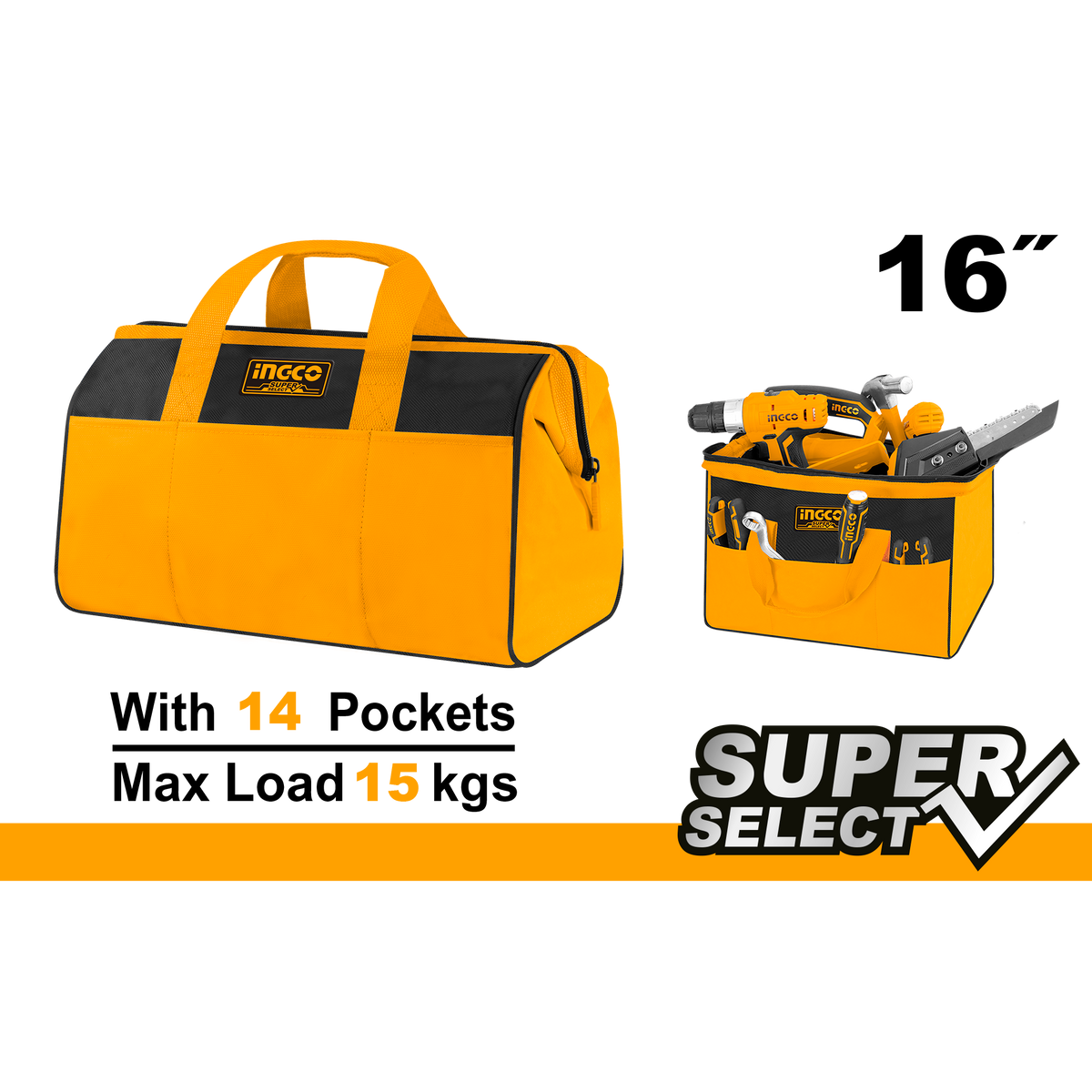 Geanta pentru transport scule 15kg INGCO