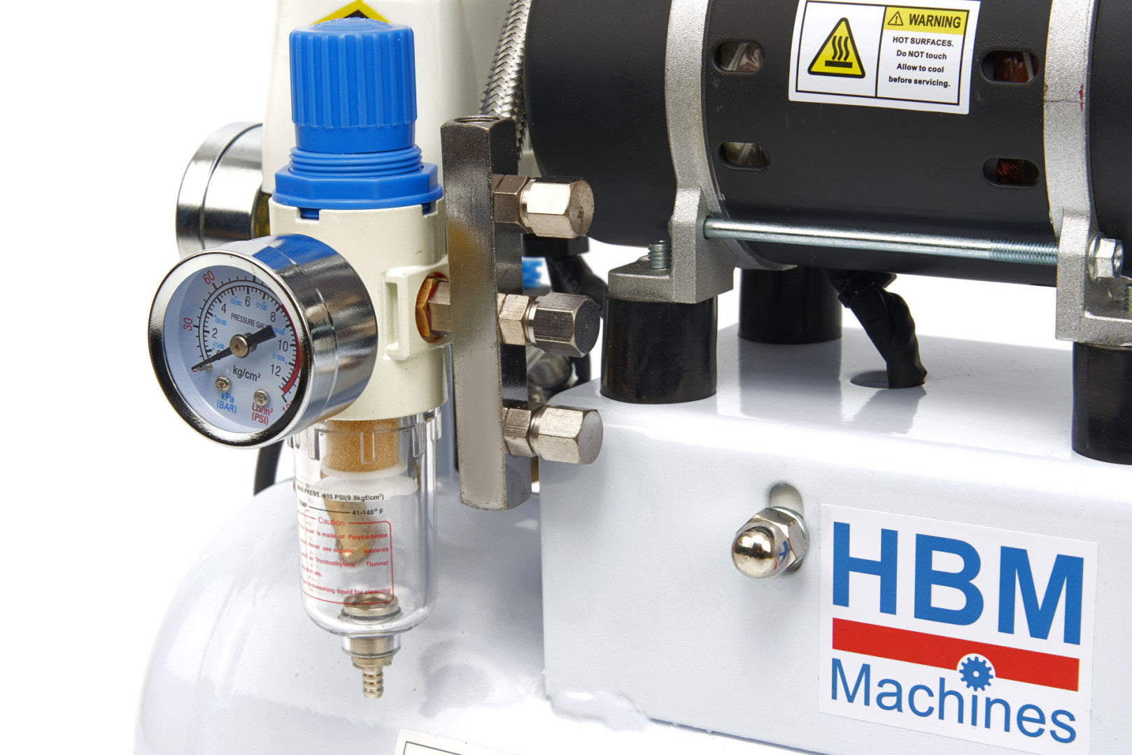 COMPRESOR SILENTIOS  ZGOMOT REDUS FARA ULEI AEROGRAF AIRBRUSH 4L 180W HBM MACHINES OLANDA