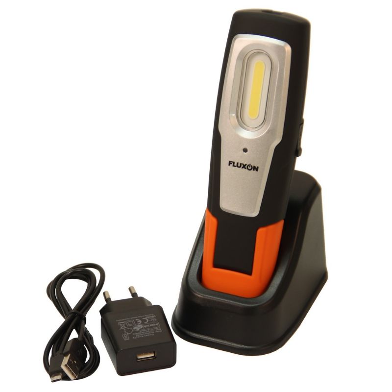 Lampa de lucru cu LED COB reincarcabila suport magnetic carlig 2w incarcator inclus fluxon OLANDA profesional