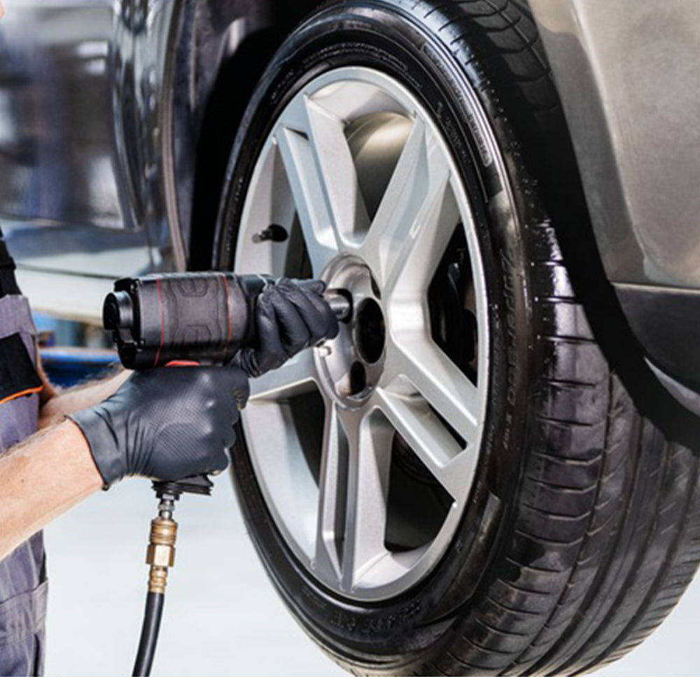Manusi nitril premium MERCATOR gogrip negru pentru mecanici, marimea m 50buc