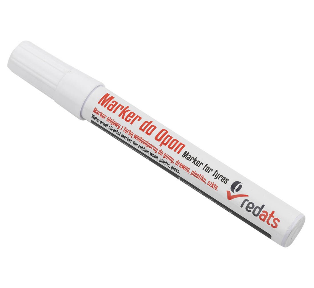 Marker permanent alb pentru anvelope auto rezistent la apa