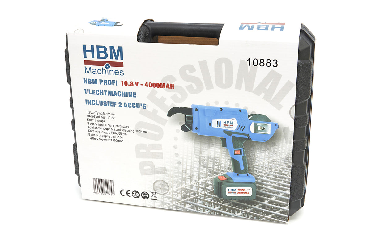 Masina de legat fier beton - 2 acumulatori 10.8V 4.0ah HBM