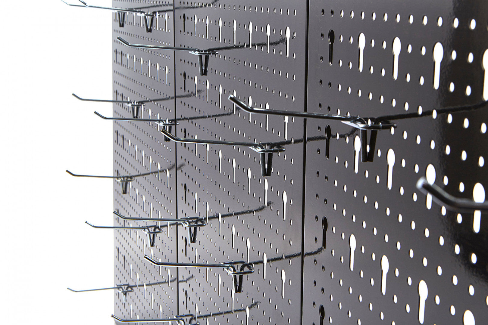 Panou metalic pentru suport organizator scule negru 60x120cm + 18 carlig metalice HBM MACHINES OLANDA