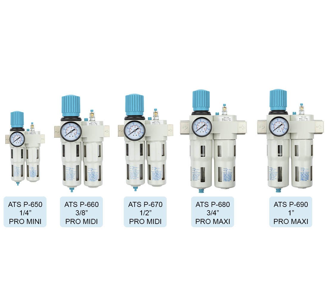 SEPARATOR APA SI LUBRIFIERE CU REGULATOR DE PRESIUNE 1’ P-690 PRO MAXI