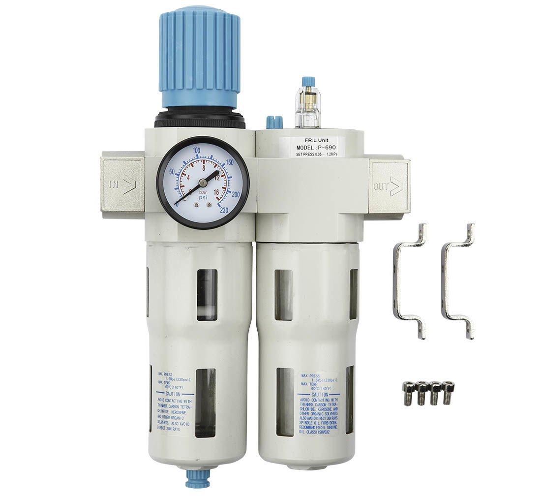 SEPARATOR APA SI LUBRIFIERE CU REGULATOR DE PRESIUNE 1’ P-690 PRO MAXI