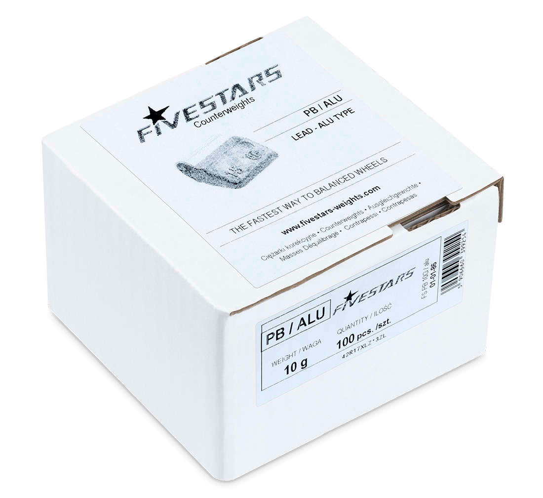 CUTIE CONTRA-GREUTATI  PT JANTE ALIAJ 10 GRAME - 100 BUC 1.2 KG