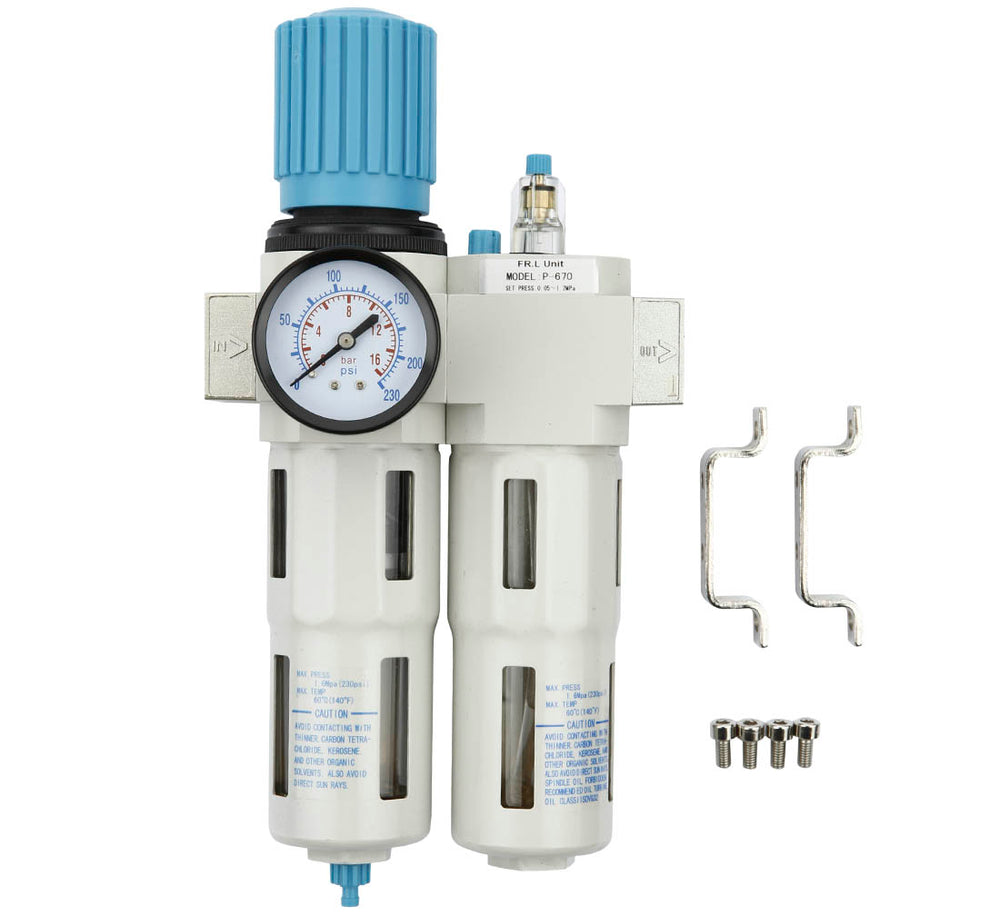 Separator apa si lubrifiere cu regulator de presiune 1/2’ p-670 PRO MIDI