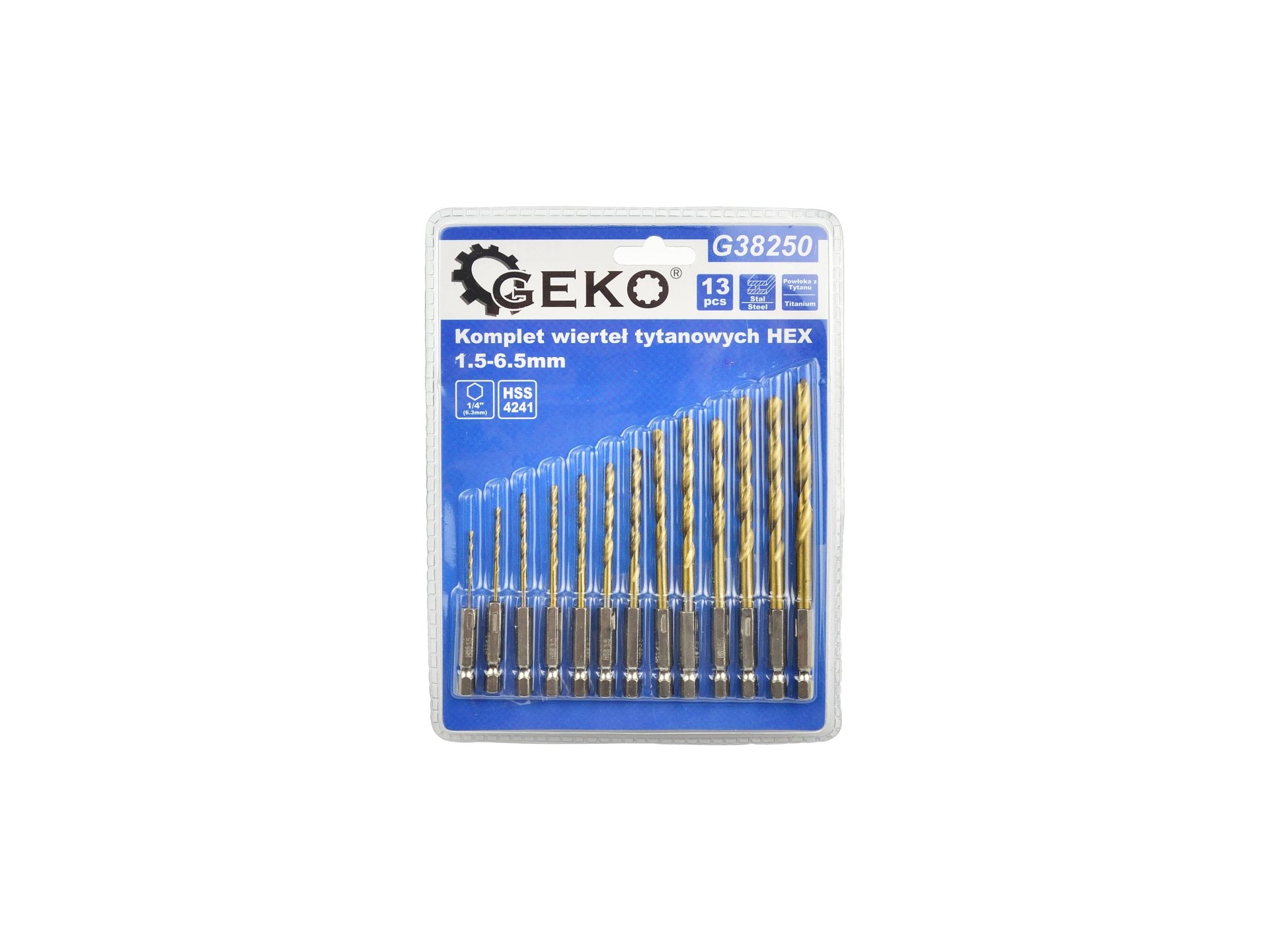 Set 13 burghie HSS TIN cu prindere hexagonala 1.5-6.5mm