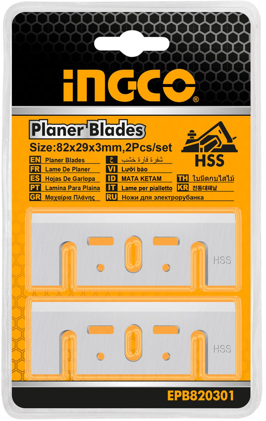 Set 2 cutite HSS pentru rindea 82x29x3mm INGCO
