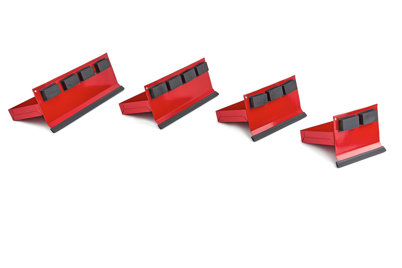 Set 4 polite magnetice pentru dulap scule rosu