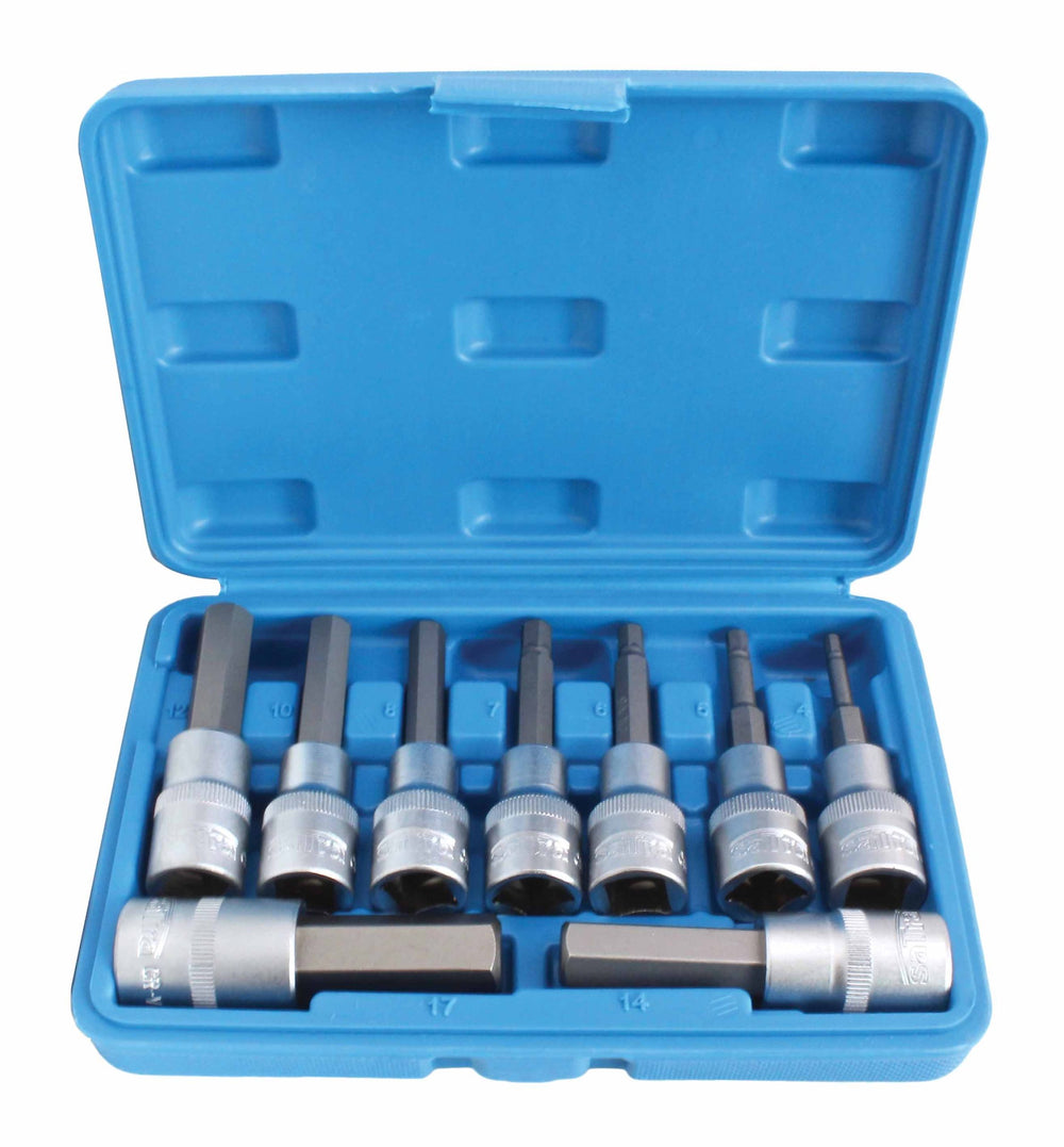 Set chei biti hexagonale imbus 1/2 4-17mm 80mm 9 piese