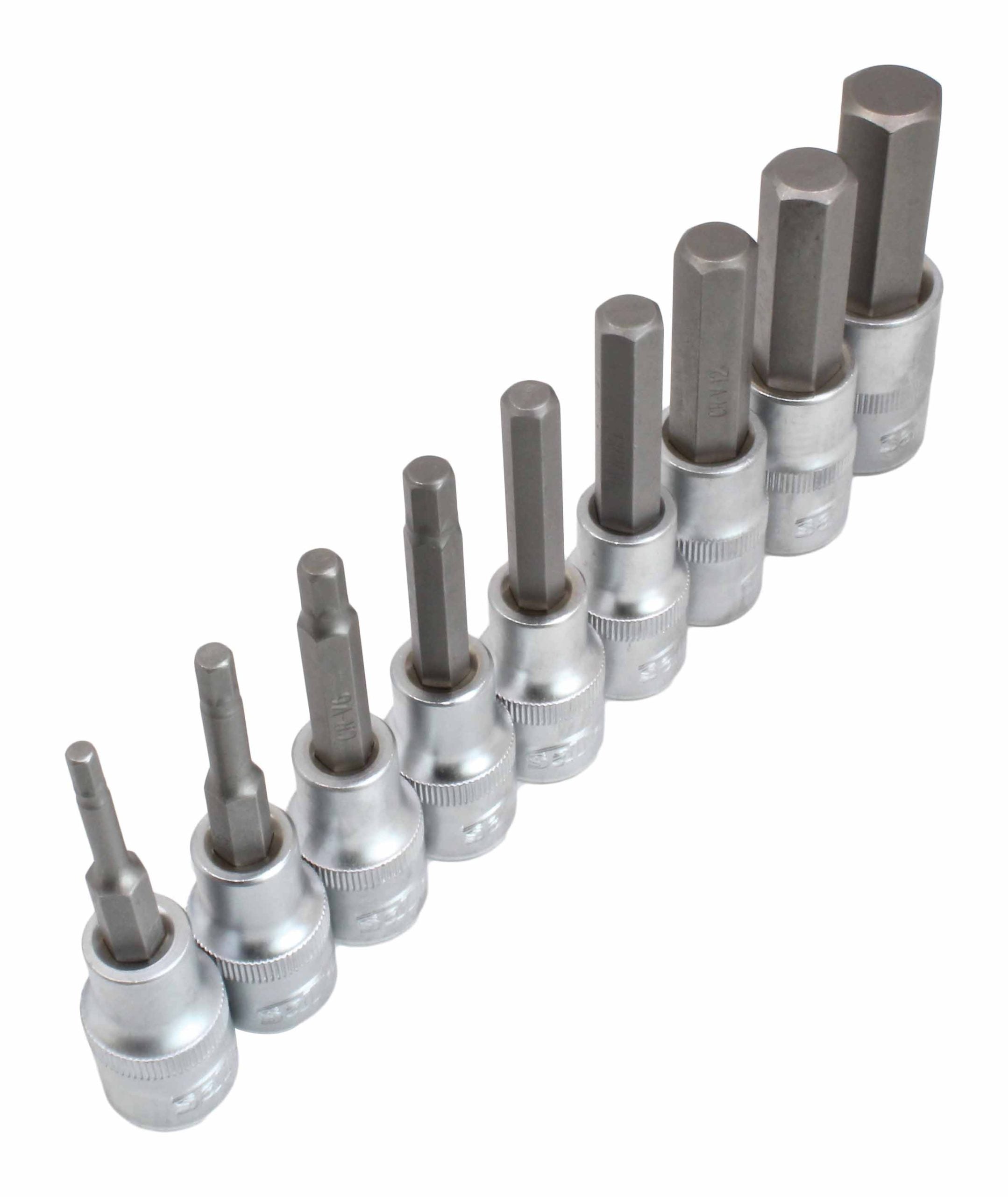 Set chei biti hexagonale imbus 1/2 4-17mm 80mm 9 piese