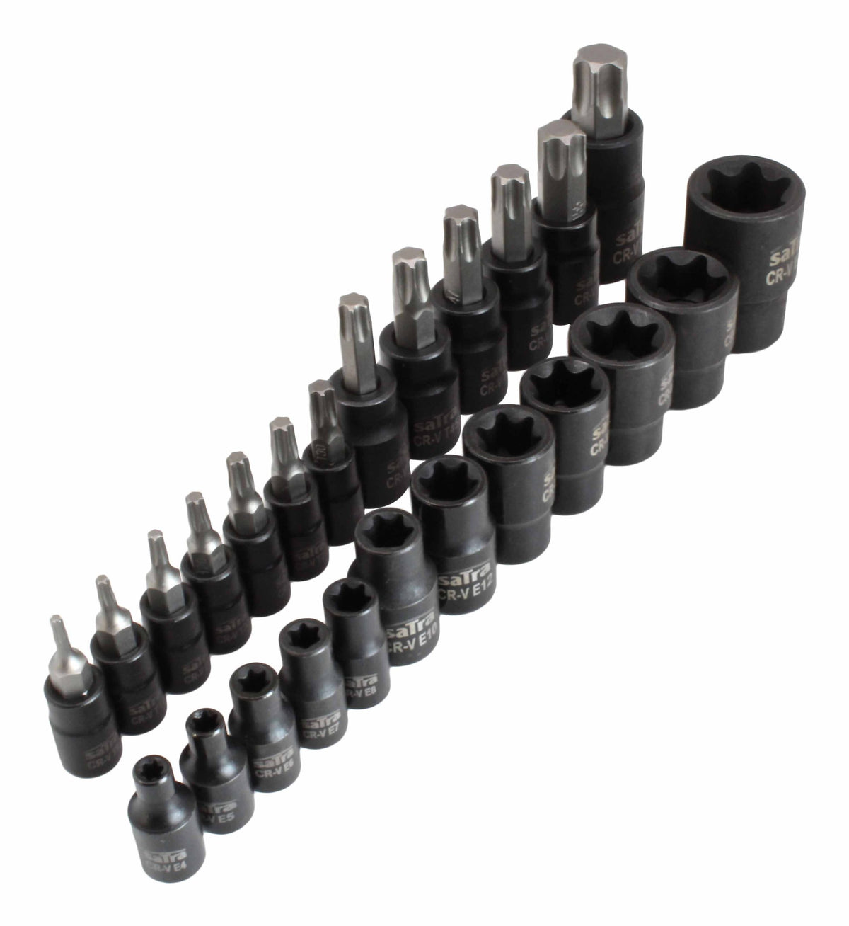 Set chei biti TORX t8-t60 tubulare profil e e4-e20 1/4 3/8 1/2 25 piese