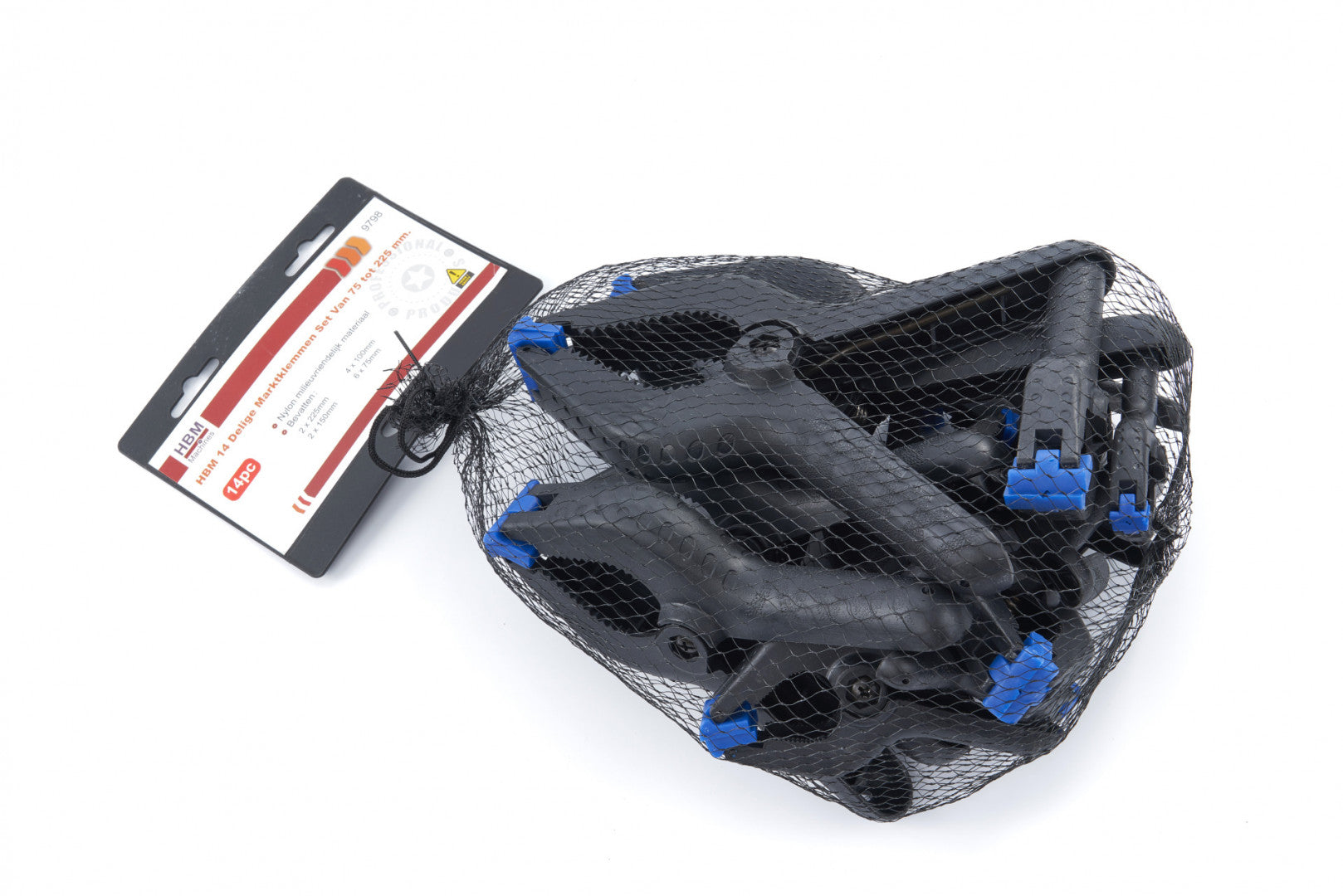 Set cleme fixare menghine cu arc 75 - 225 mm 14 piese