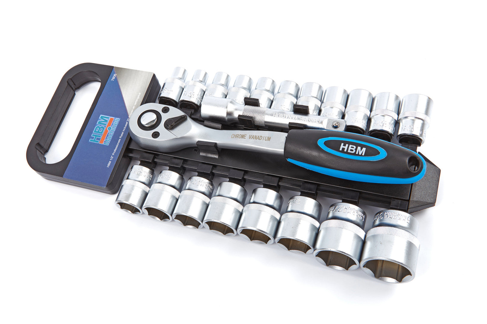 Set clichet cu tubulare 1/2 20 piese