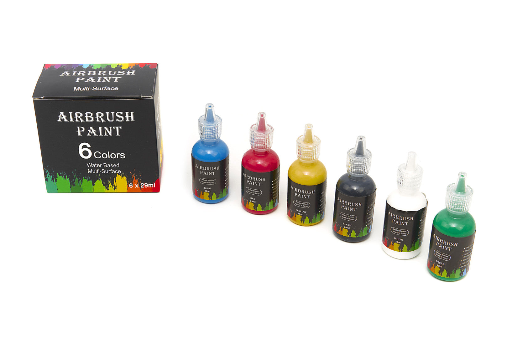 Set complet aerograf AIRBRUSH compresor pistol si vopsea