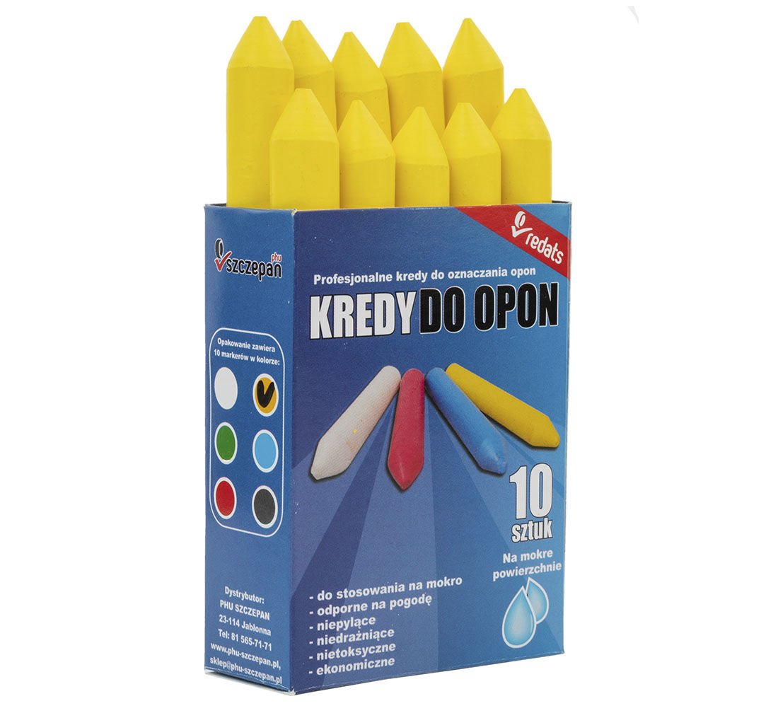 Set creta galbena marcat anvelope premium 10 piese