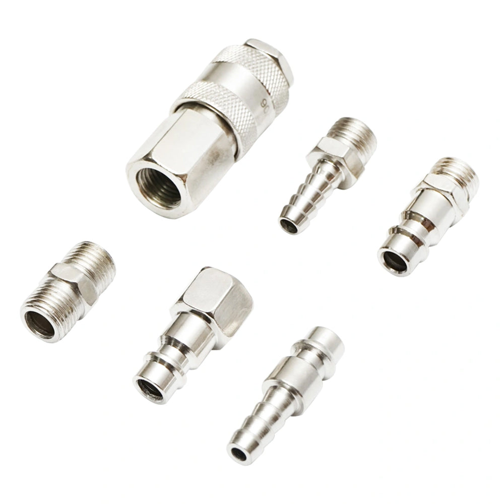 Set cuple rapide pentru furtune aer si scule pneumatice 6 piese