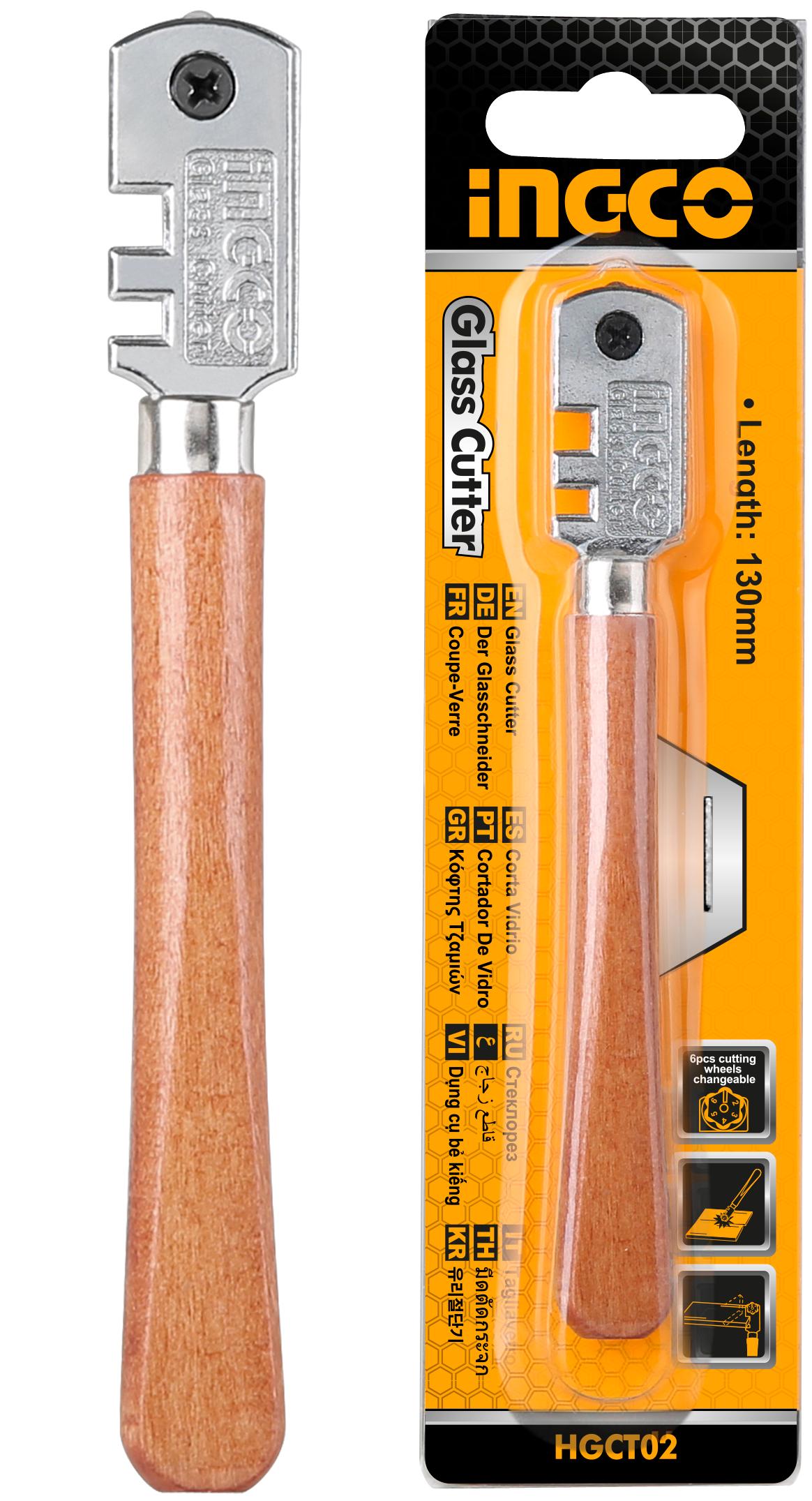 Set diamant pentru taiat sticla 130mm cu 6 lame INGCO