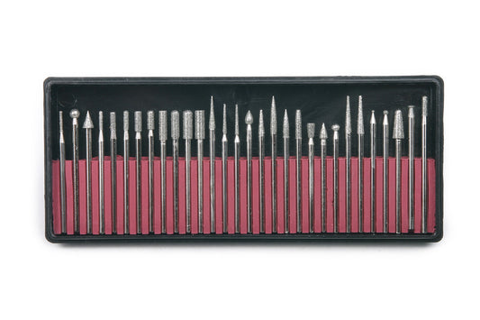 Set freze diamantate 3mm 30 piese HBM