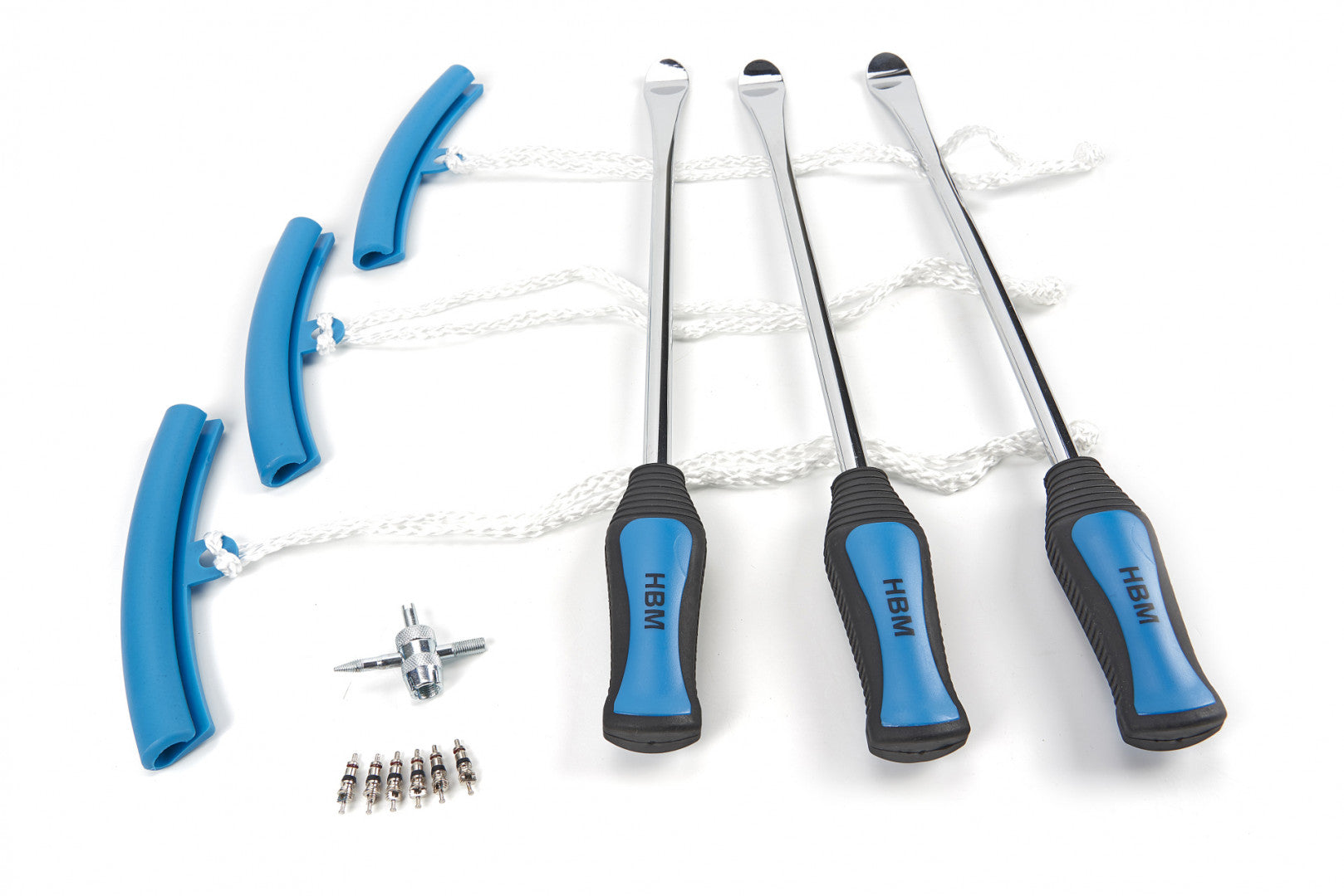 Set leviere cu maner pentru anvelope cu protectie pentru jante 13 piese HBM