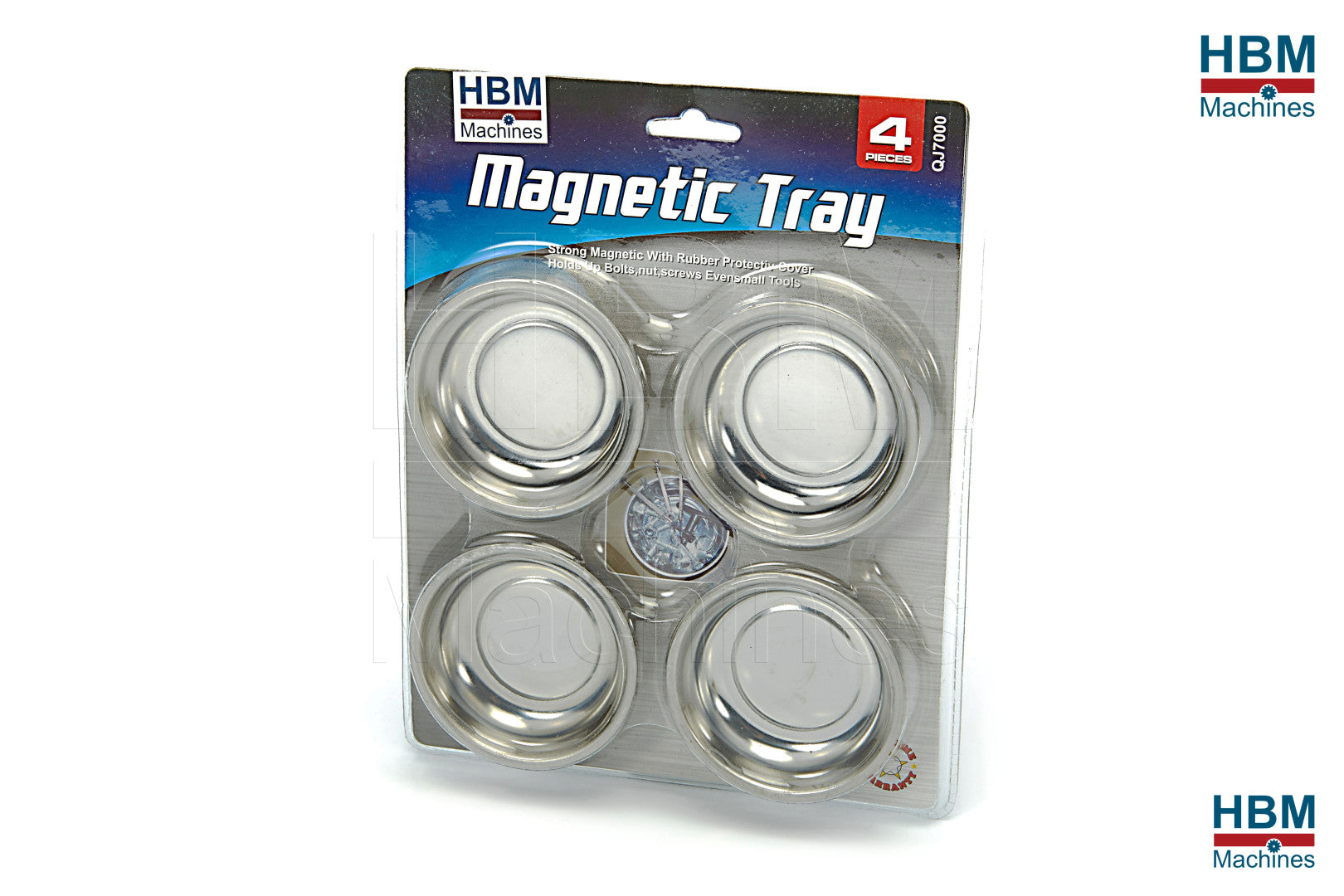Set mini tavi magnetice rotunde 4 piese HBM
